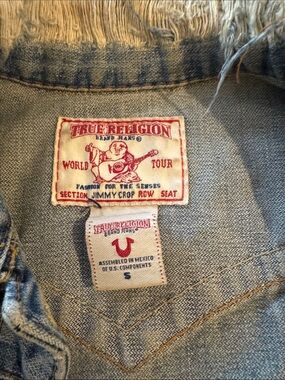 True Religion Blue Jean Jacket Denim Crop